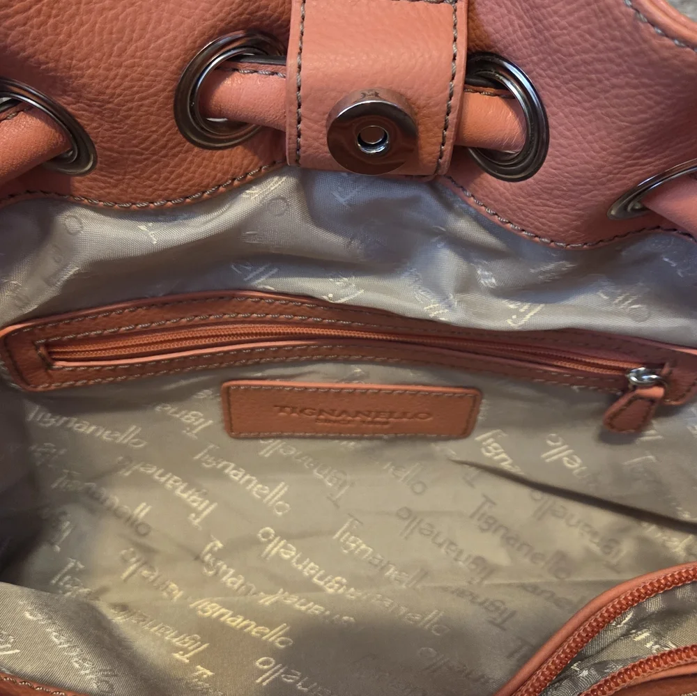 Tignanello Cinched Hobo Handbag - Picture 5 of 12